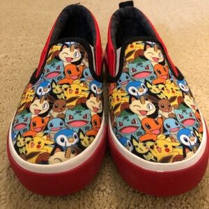 Kids size 13 Pokemon slip on tennis shoes